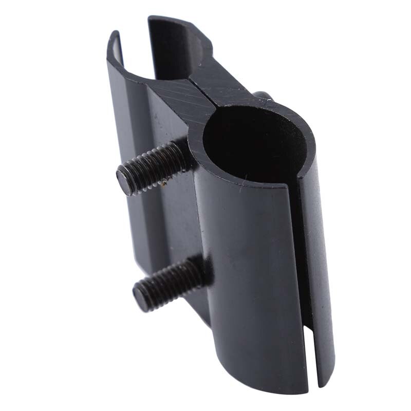 Black Durable Aluminum Alloy Double Clamp Fixed Pipe Clamp Bracket Mounting Fix Hardware Electrical Accessories