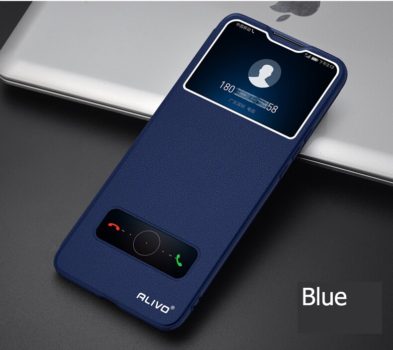 Inteligentne etui na okno dla honoru 50 Pro Honor 50 se etui na telefon magnes klapki skórzane etui na Honor 50 Pro se etui Honor50 Pro Funda: Honor 50 SE / Blue