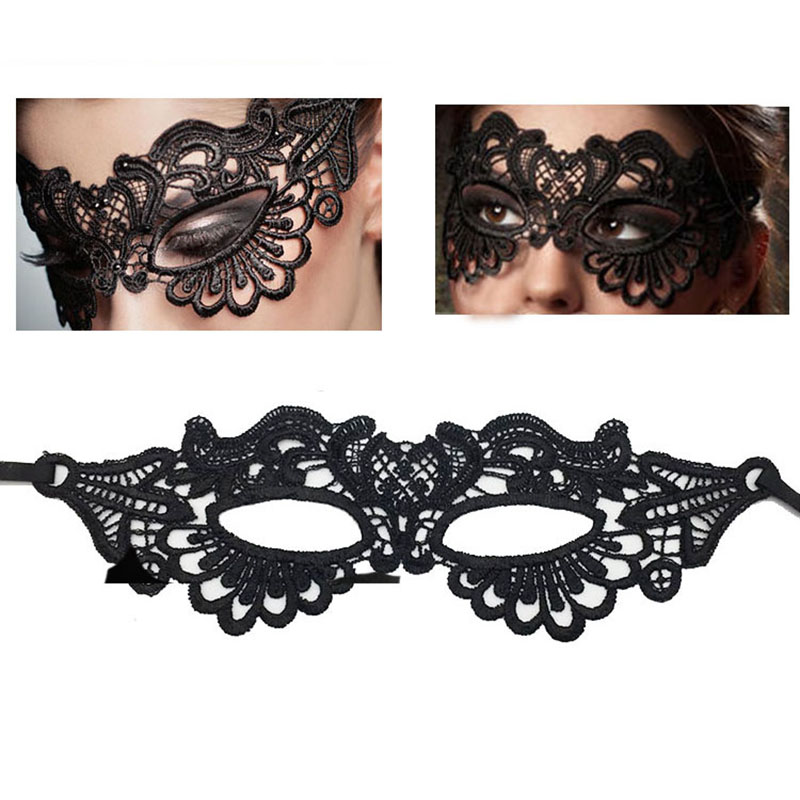 Svart sexy blondere maske maskerade maske til karneval halloween mardi øyemaske halv ansikt ball fest masker festlig festutstyr