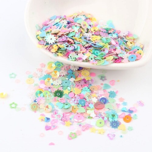 3-10mm Macaron Mix Pailletten Pailetten Sneeuwvlok Shell Muziek Vorm Sequin Paillette Voor Craft DIY Naaien Bruiloft Accessoires 20g: all MC MX