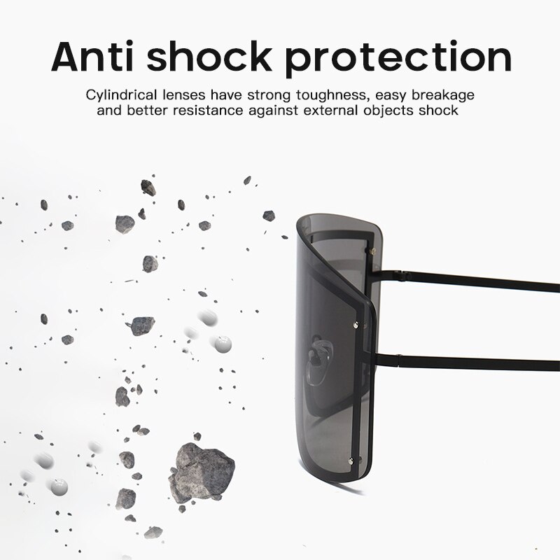 Gafas de sol de gran escala a prueba de viento, marco de Metal ultraligero, de una pieza, para conducción al aire libre, protector solar, adelgazantes, marco de Simple