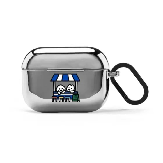 Colorful Hearts Electroplated Case for AirPods 3 4 Pro Pro2 Earbuds Cover: XS / CORAL