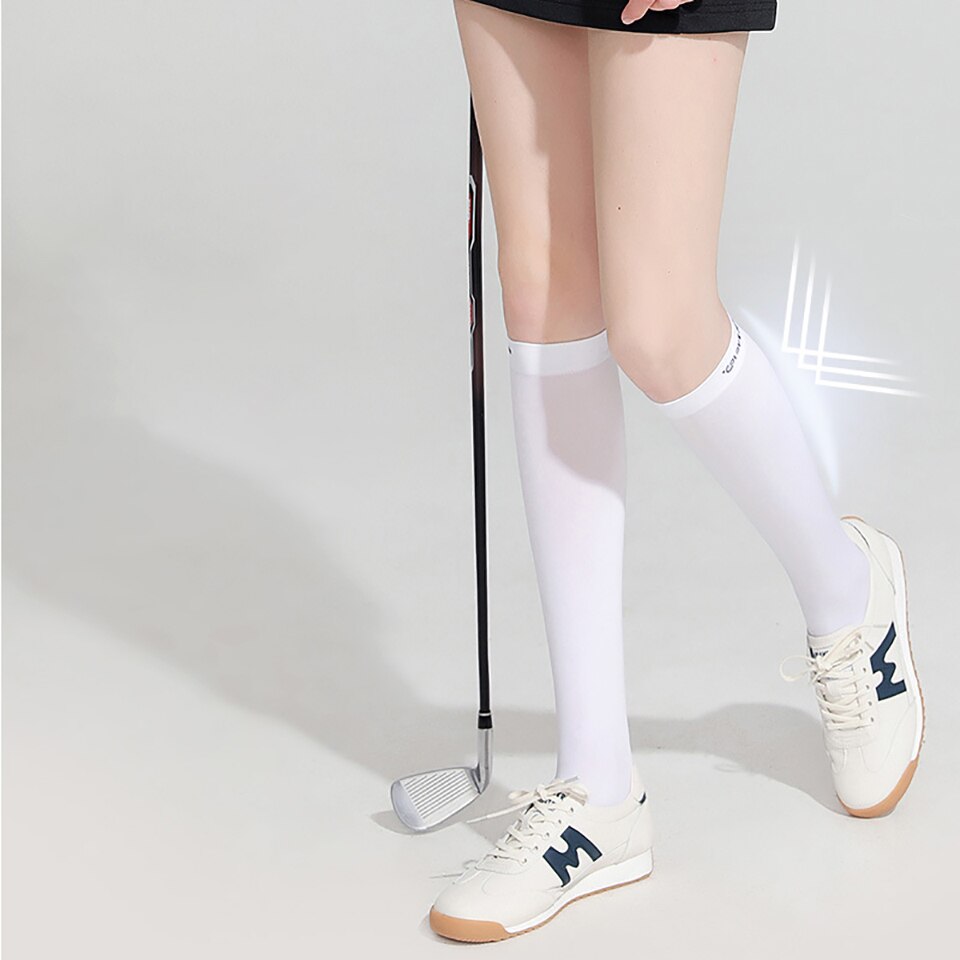 Loodeel – chaussettes de Golf avec sensation de glace, protection solaire, respirantes, légères, douces, à Compression, respectueuses de la peau, pour Sports de plein air, Anti-UV