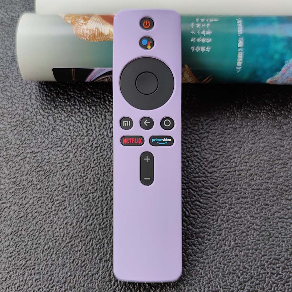 Siliconen Afstandsbediening Beschermhoes Voor Xiaomi Mi Box S/4X Afstandsbediening Tv Stick Cover Soft Plain: purple