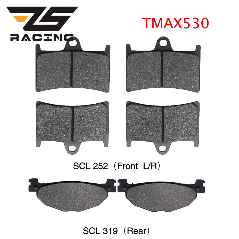 Zs Racing 3 Pairs Semi-Metalen Motorfiets Remblokken En Remblokken Set Voor Yamaha TMAX530 Tmax 530 Racing