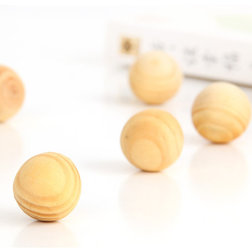 20pcs Mildew-proof Moth-proof Insect Repellent Wood Balls for Drawers Storage Boxes Closets