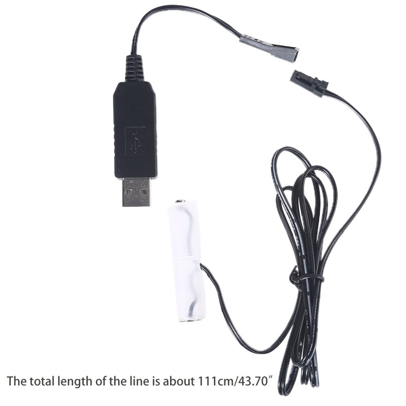 Universal Detachable 2in1 USB/Type C Power Supply Cable for AA Battery Replace AA Battery Reuse AA Dummy Batteries