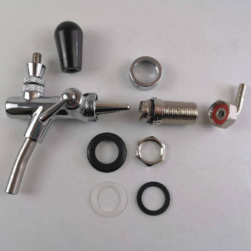 G5/8 Bier Kraan Verstelbare Tapbier Kraan Schacht Met Chrome Plating Tap Flow Controller Voor Keg Tap Homebrew dispenser