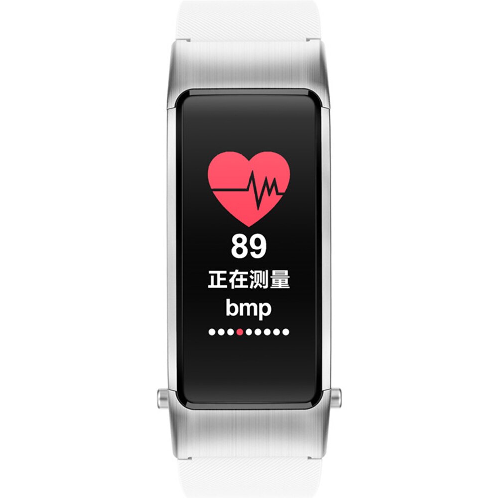B31 Smart Talk Armband Band Armband Fitness Tracker Heart Rate Monitor Bluetooth Kopfhörer Smart Band Für IOS Android: WHITE