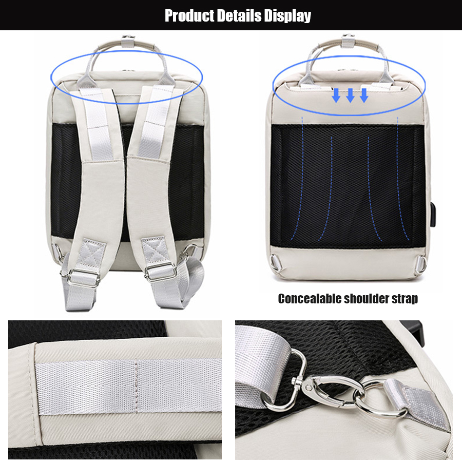 15.6 Inch Laptop Backpack For Women, USB Charging Port Business Backpack For Wrok Travel , College Bag For Men Women