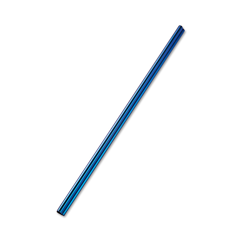 1PC Drinking Straw Reusable Metal Straw Set Heart-shaped Bubble Tea Straws 304 Stainless Steel Pearl Milkshake Straw Set: blue