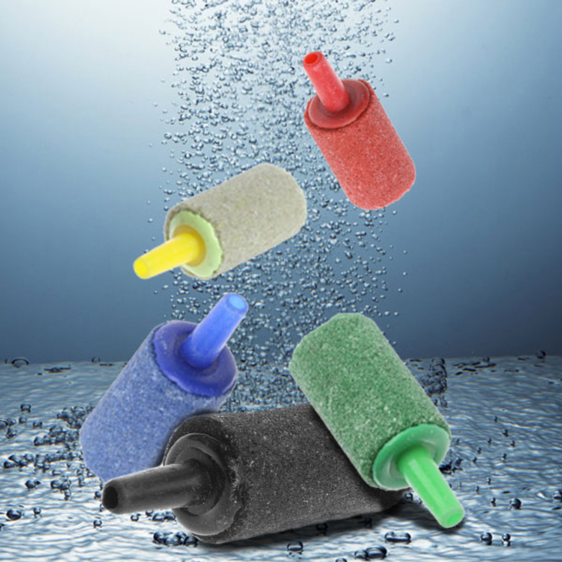 Cilindro de estanque de Acuario, piedra de aire de burbujas, difusor de aireación de tanque de peces, W2 10, 10 unids/set/juego