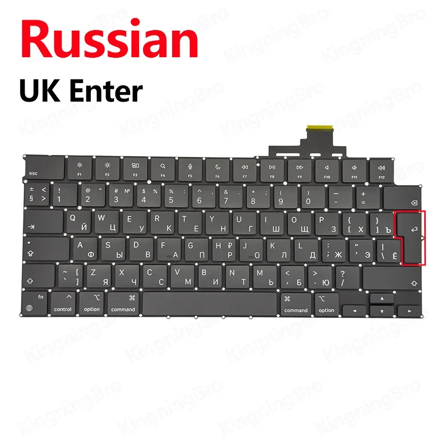 Toetsenbord UK US Spanje Frans Russisch Koreaans Voor Macbook Air 13.6 "15" M2 A2681 A2941 Toetsenbord 2022 2023 Jaar: orange