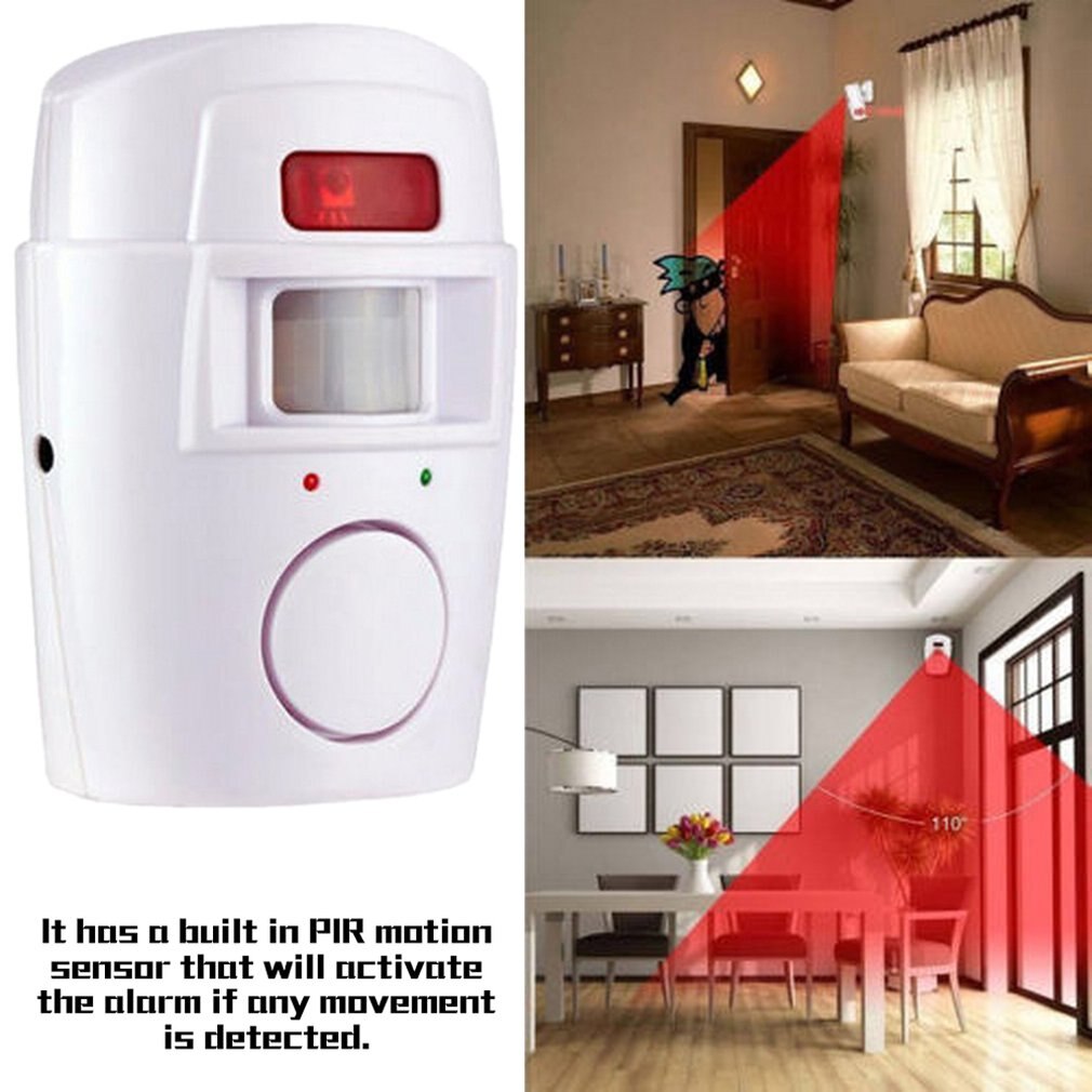 Wireless Motion Sensor Alarm Security Detector Indoor Outdoor Alert System with Remote Control for Home Garage