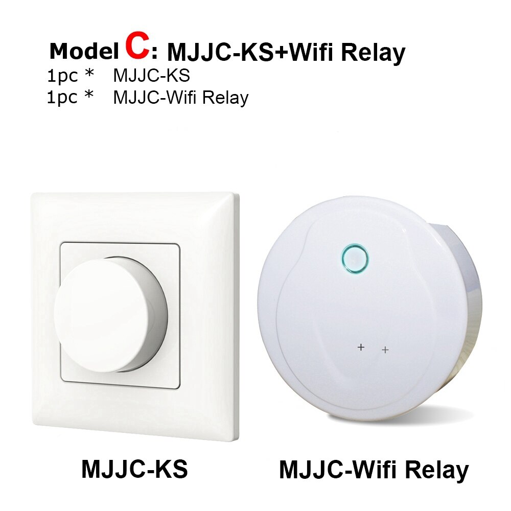 LED Dimmer 220V 230V 110V AC Wireless 2.4G RF Remote Controller Dimmable Wifi Smart LED Lamp Bulb Knob Triac Dimmer Light Switch: Model C