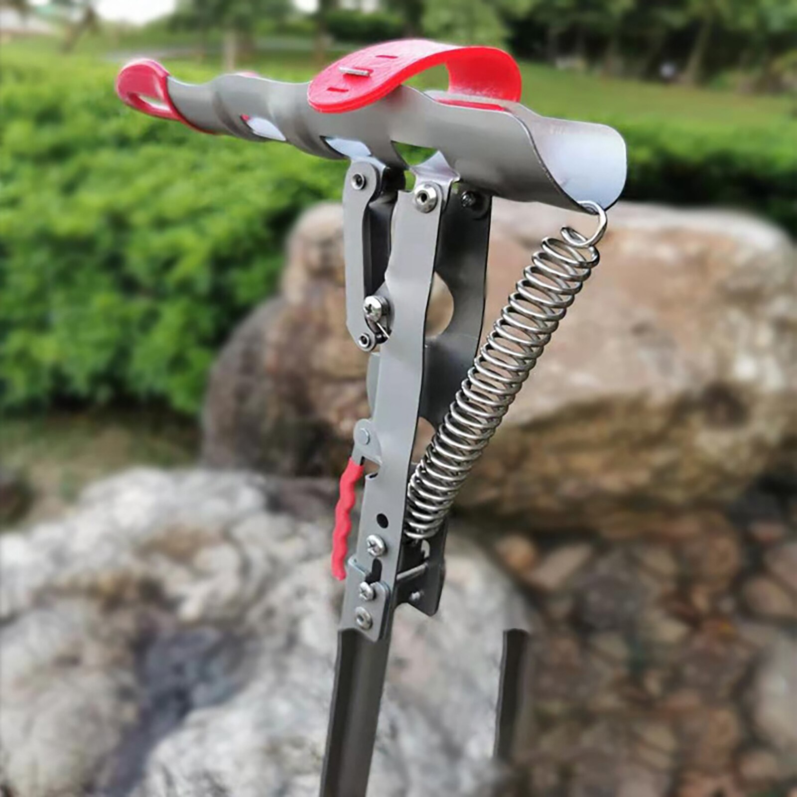Automatic Spring Fishing Rod Holder Fish Rod Bracket Fish Pole Rack Stainless Steel Rod Stand for Shore Fishing