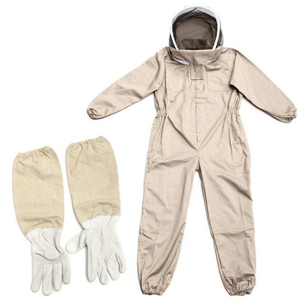 Beekeeper Suit Beekeeping Bee Keeping Suit With Gloves Bee Proof Protective Clothing Full Body Beekeeping Bee Keeping Suit: Coffee 2XL