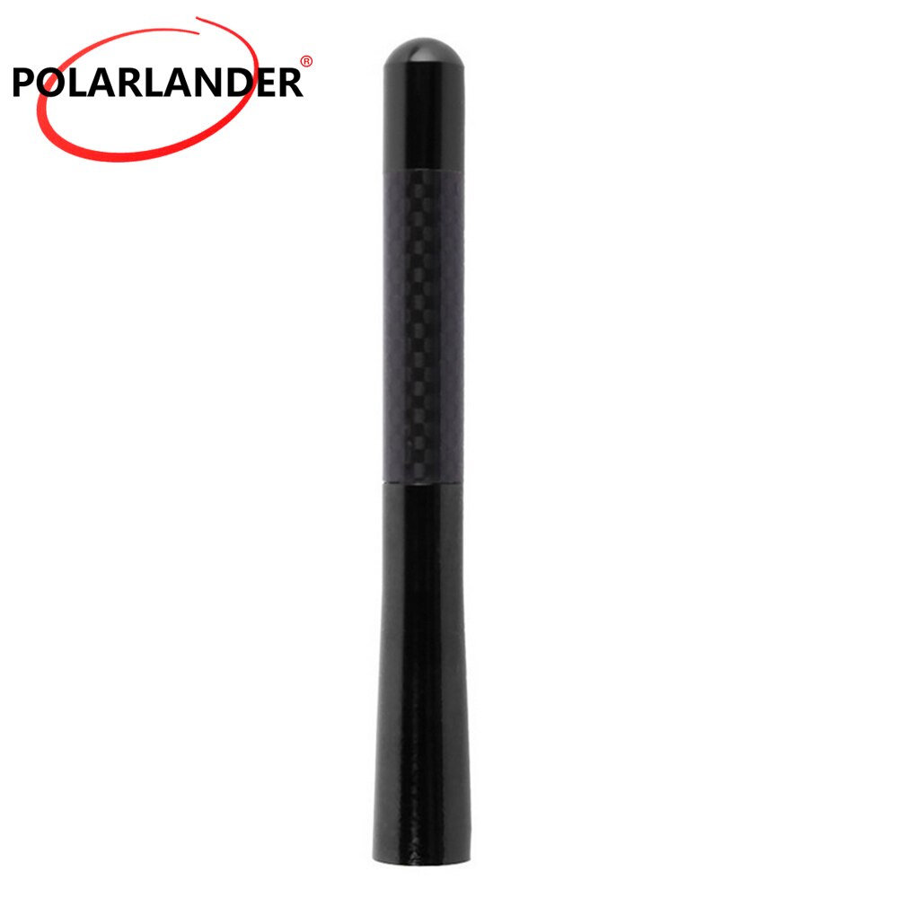 Polarlander Short Carbon Fiber Car Antenna 12CM Screw Aluminum voiture Universal car antenna car radio antenna