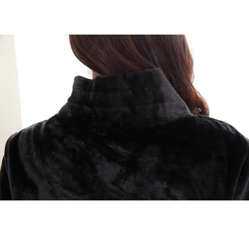 Herfst koppels flanellen kamerjas herenjurk koraal fleece dames winter badjassen dikker warme huiskleding vlinder borduurwerk