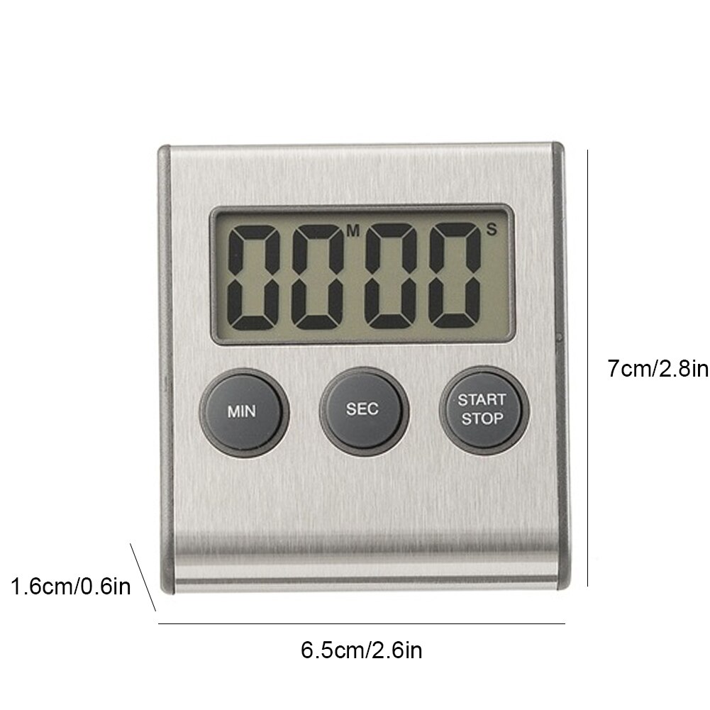 Digital Screen Kitchen Timer Large Display Digital Timer Square Cooking Count Up Countdown Alarm Clock Sleep Stopwatch Clock