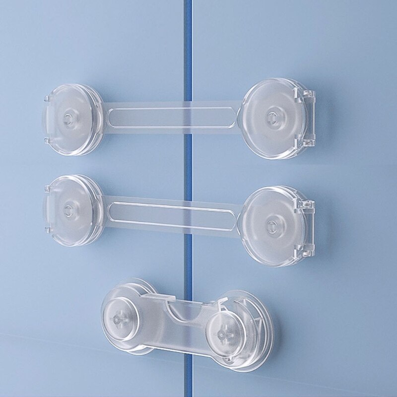 5/10 Plastic Child Lock Prevents Babies From Opening The Door At Will Rubbing Fingers For Refrigerator Washing Machine H3CD