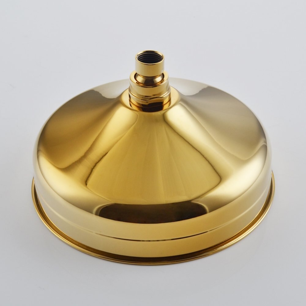 Luxury Gold Color Shower Head Round Shape 20cm Shower head Brass Rainfall Bathroom Showerhead