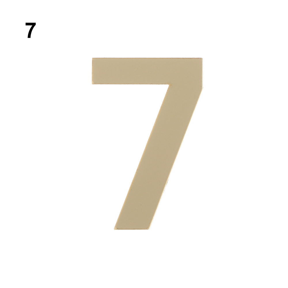 Gold Acrylic Numeral Door Plaque Modern Self-adhesive Door Plate Number Hotel Home Sticker Address House Drawer Sign Label: Gold