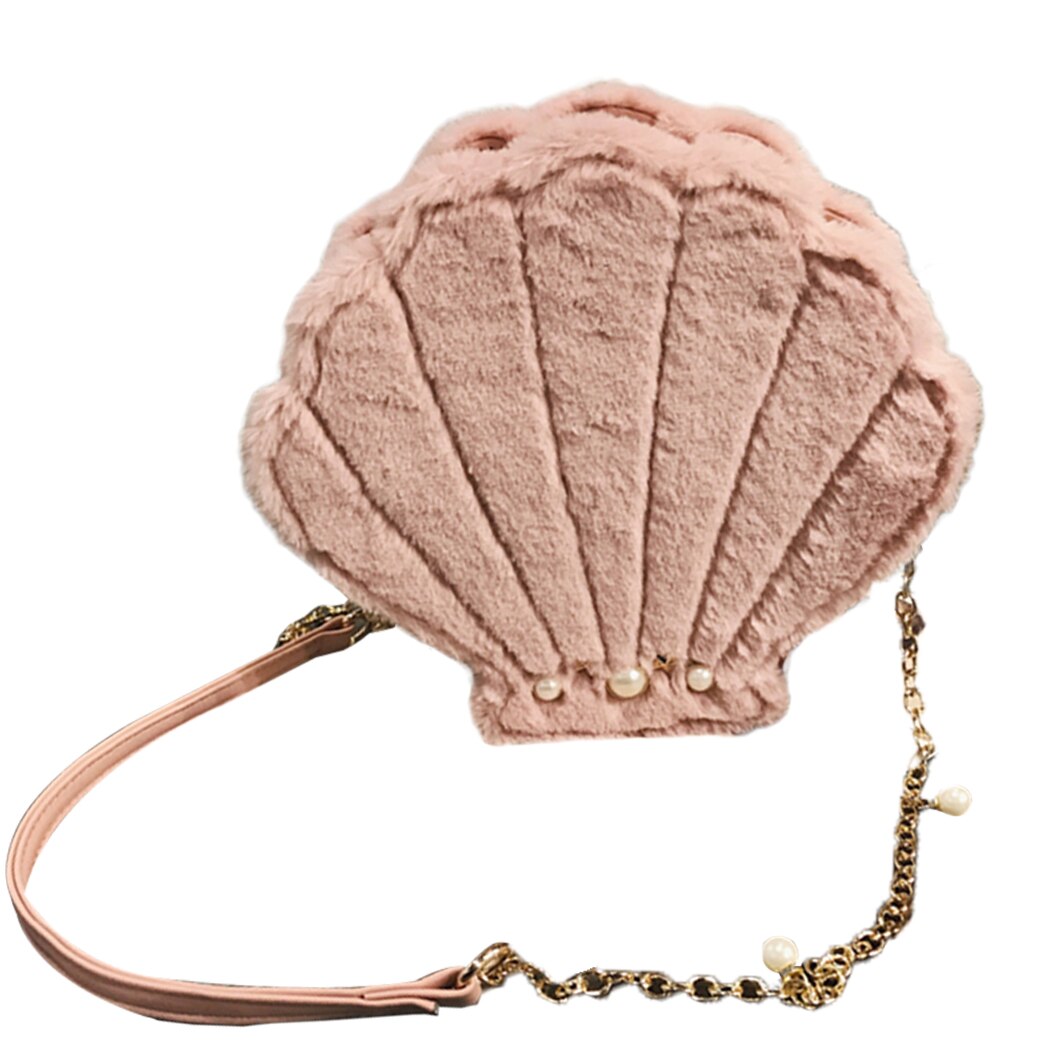 Coofit Sveglio Della Peluche Sacchetto di Velluto di Cuoio DELL&#39;UNITÀ di elaborazione Lolita Mini Crossbody Donne Messenger Borse Mare Borsette Forma di Lusso Della Ragazza Divertente Flap 2018: Pink