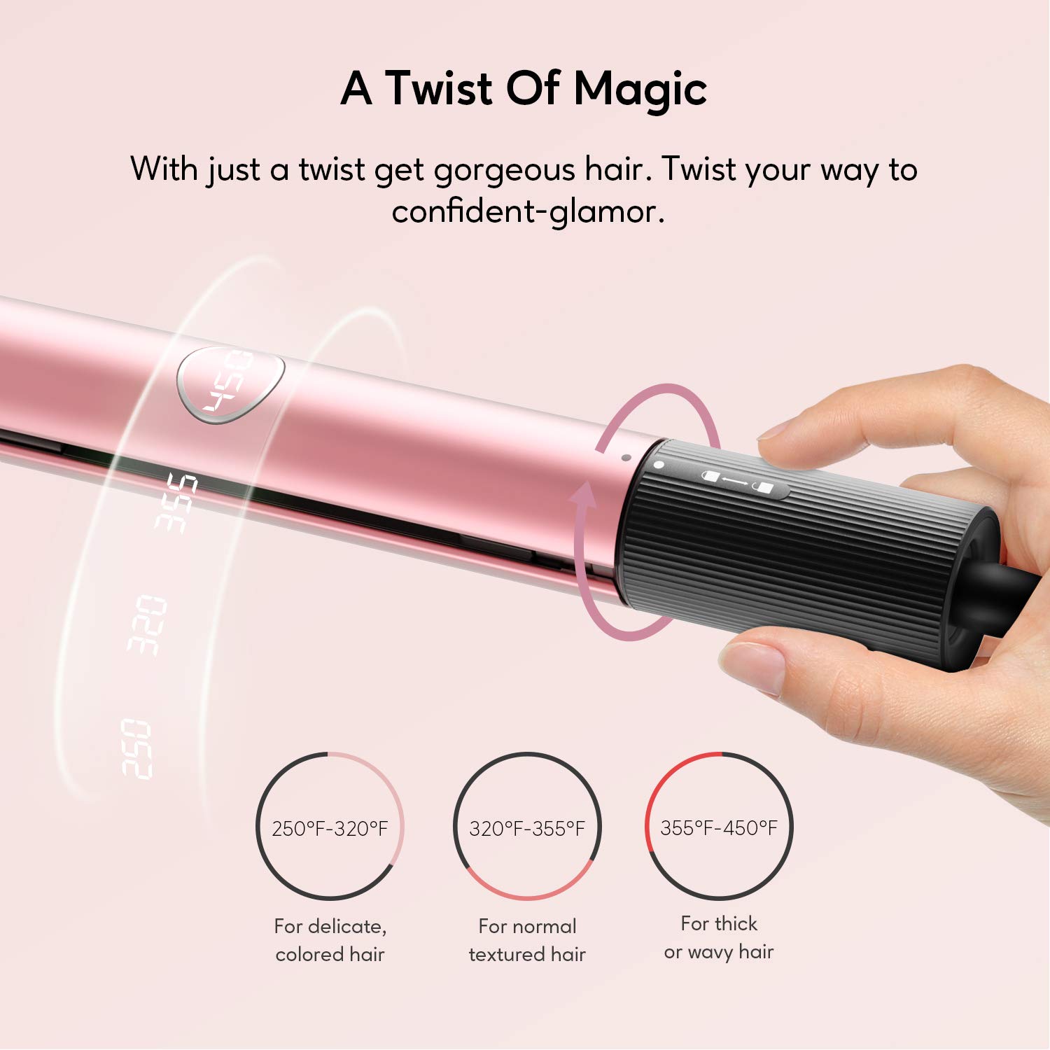 KIPOZI piastra per capelli LCD professionale 30s riscaldamento 3D galleggiante ferro piatto 2 In 1 ferro arricciacapelli strumento per capelli salone di alto livello