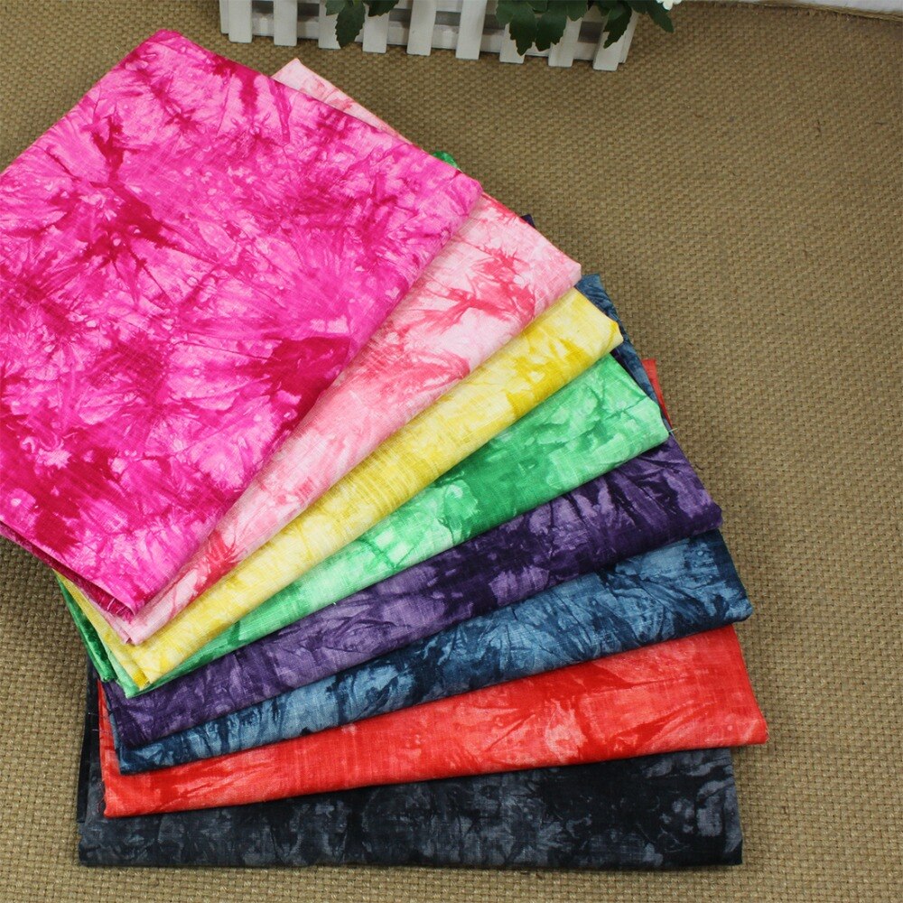 cotton linen tie dye tissue coat fabric women coat dress material