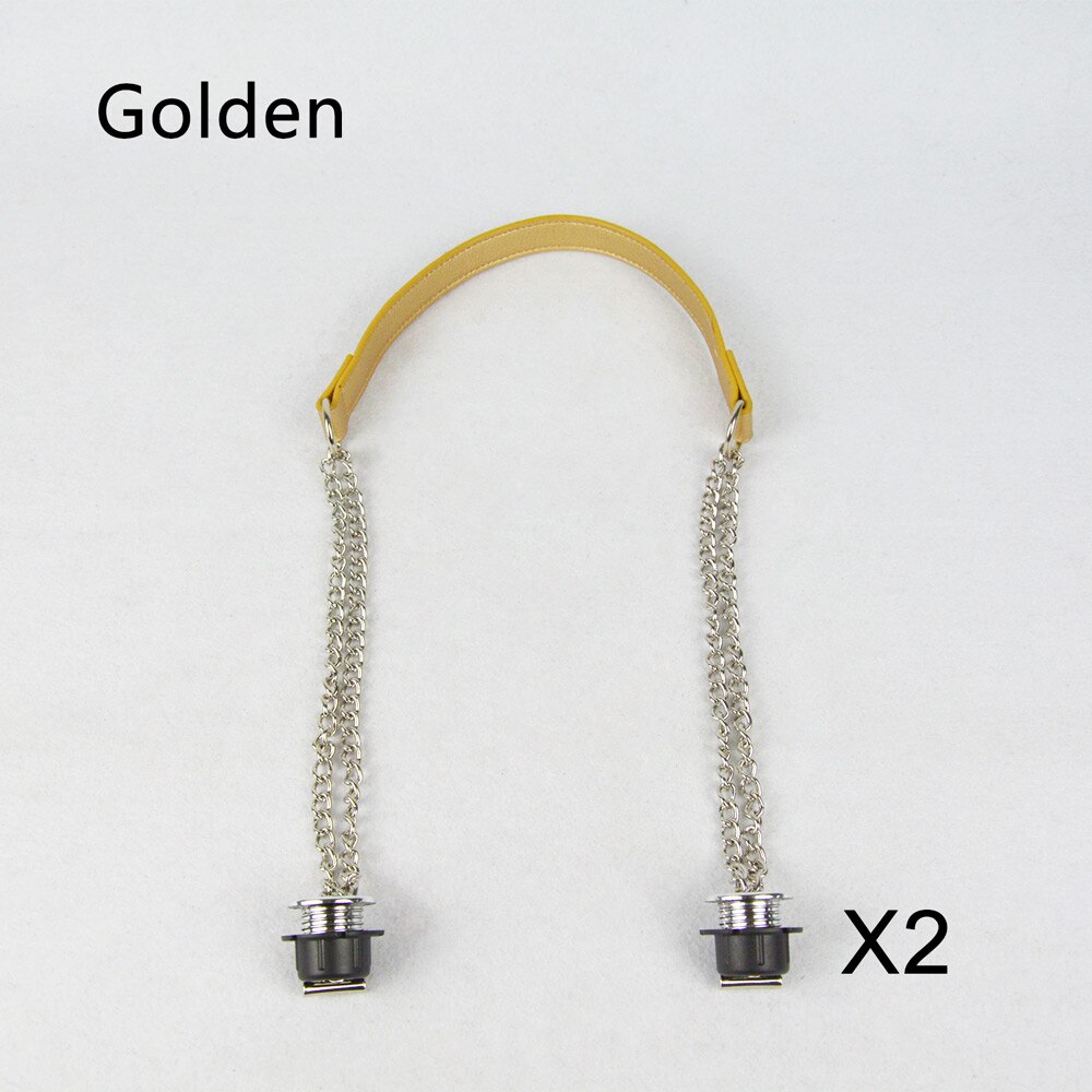 1 Pair Obag Silver Long Double OT Chain With Metal Plating Screw For OBag O bag Women Bag Shoulder HandBag: Golden