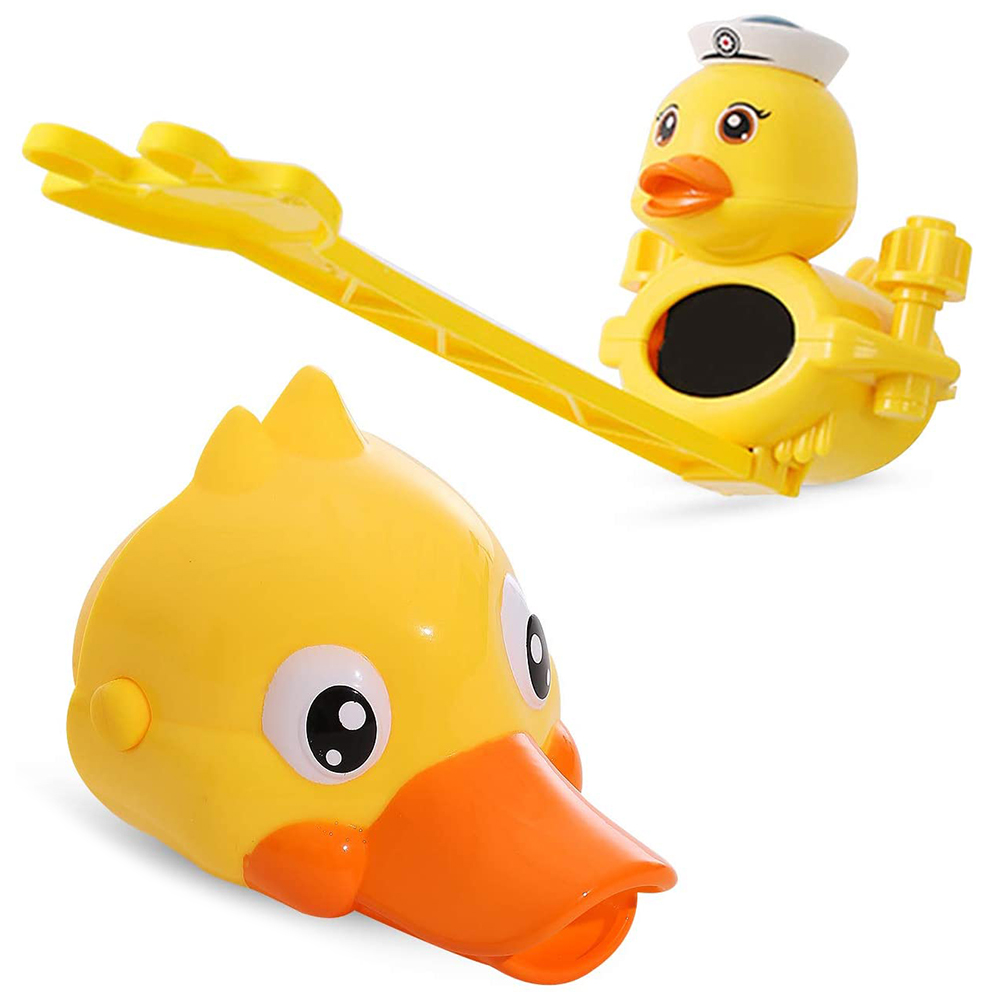 2PCS Kids Faucet Extender Animal Extenders Silicone Tap Extenders Antispattering Children Hand Washing Sink Handle Extender