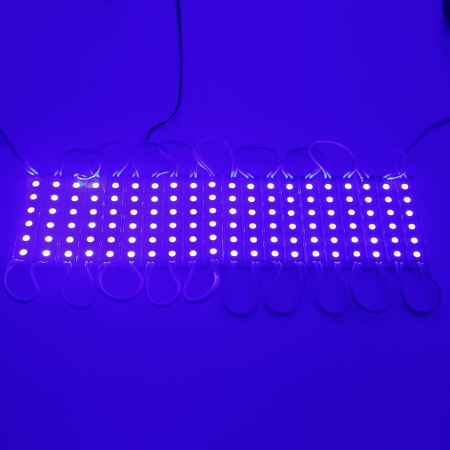 Módulo de luz LED Super brillante SMD 5054, 6LED, cc 12V, módulo de retroiluminación LED impermeable, lámpara de luz frontal de almacén, 20 unids/lote: Blue