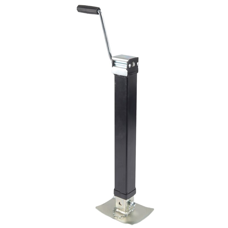 SQUARE DIRECT WELD JACK WITH FOOTPLATE HEAVY DUTY UTILITY BOAT TRAILER LEG JACK WITH HANDLE, jack stand 7000lbs side wind