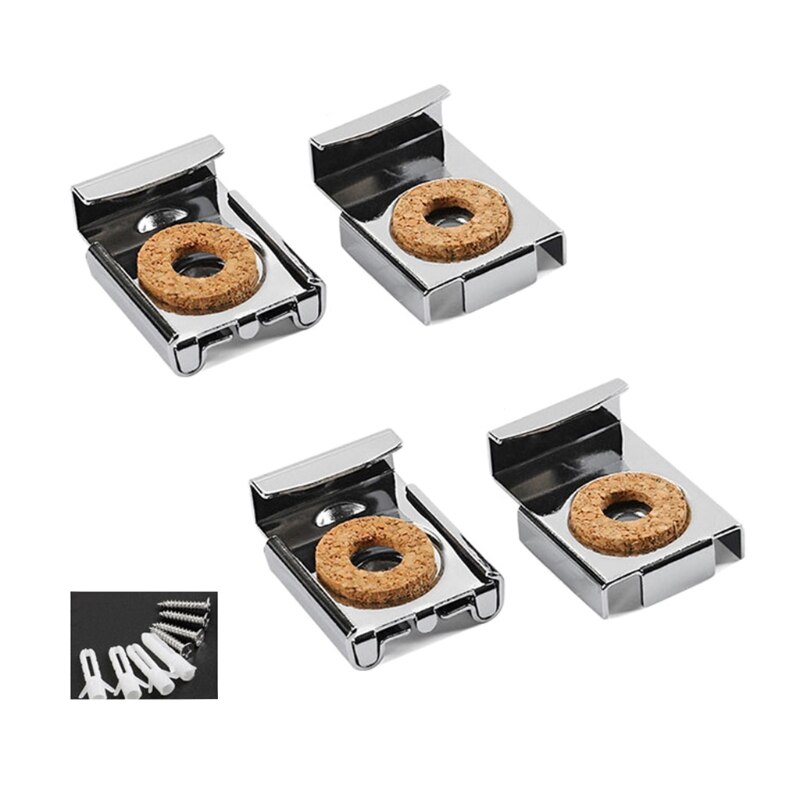 4 Pcs Mirror Mounting Clips Spring Loaded Mirror Hanger Clips Heavy Duty Mirror Fixed Fitting for Bathroom Toilet