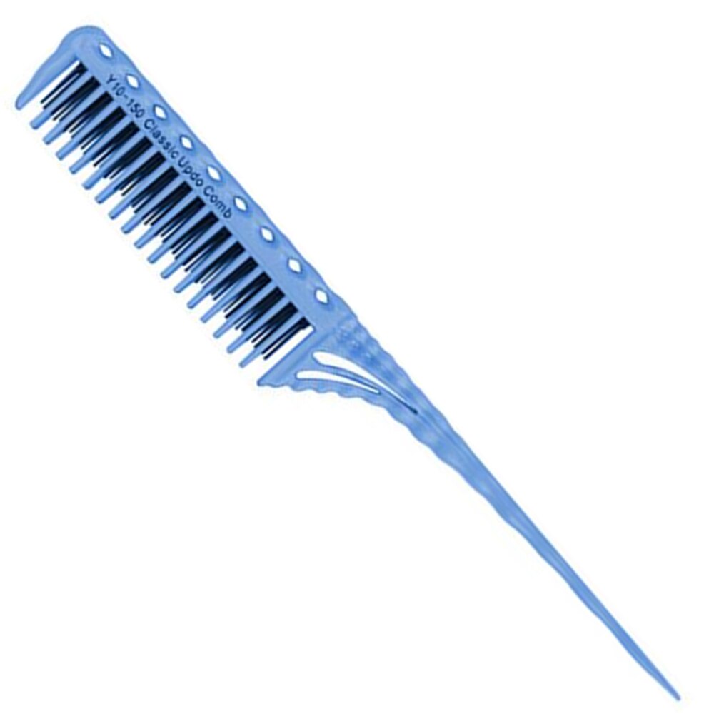 Hair Combs Tip Tail Comb Barber Hairdressing Comb 3-Row Teeth Teasing Brush Highlight Comb Salon Hair Styling Tool: Blue