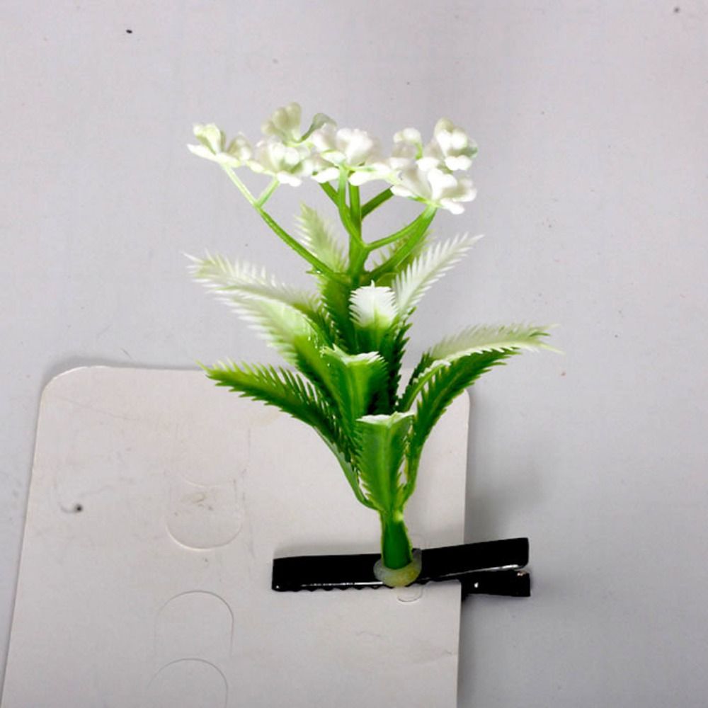 1Pair Simulation Bean Sprout Hair Clip Cherry Butterfly Flower Plant Hairpins Hair Accessories Funny Cartoon Duckbill Clips: Blue