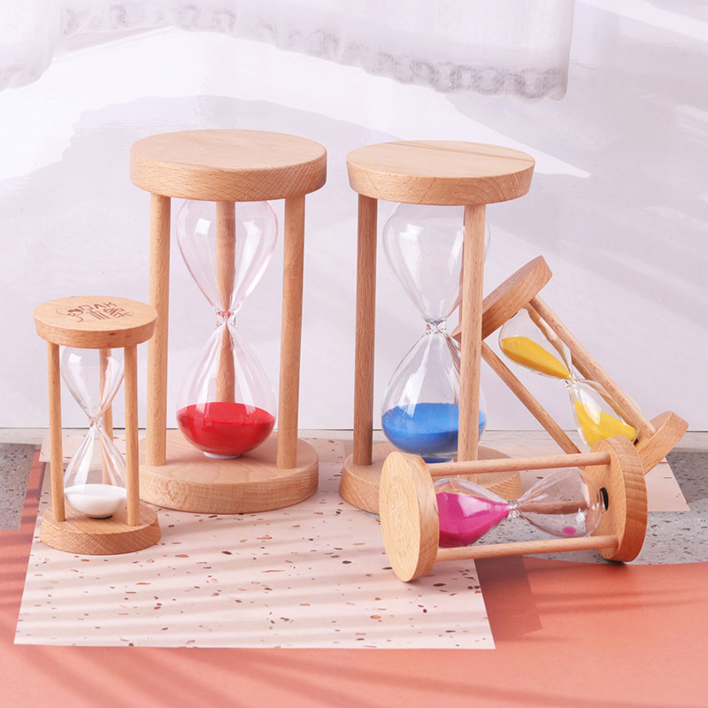3/5 Min Houten Zandloper Desktop Decoratie Zand Klok Creatieve Timer Kid Game Douche Timer Moderne Woninginrichting 1pcs