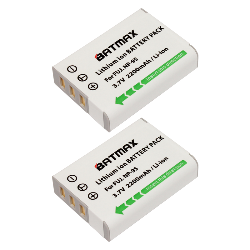 2 stk 2200 mah np -95 np95 np 95 batterier +usb dobbelt oplader til fujifilm finepix  f30 f31fd real 3d w1 x-s1 x100 x100s ricoh gxr