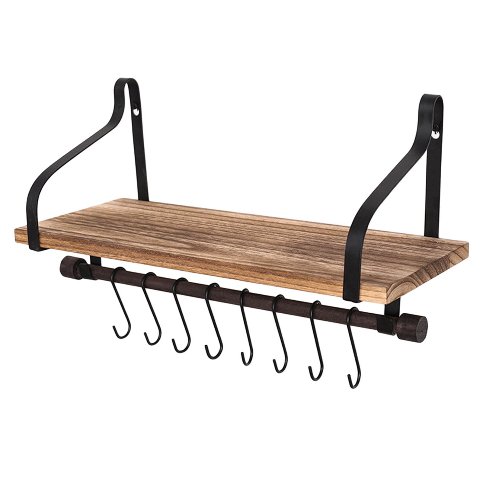 Heavy Duty Wall Mounted Floating Wood Shelves Holder Organiser Shelf Stand