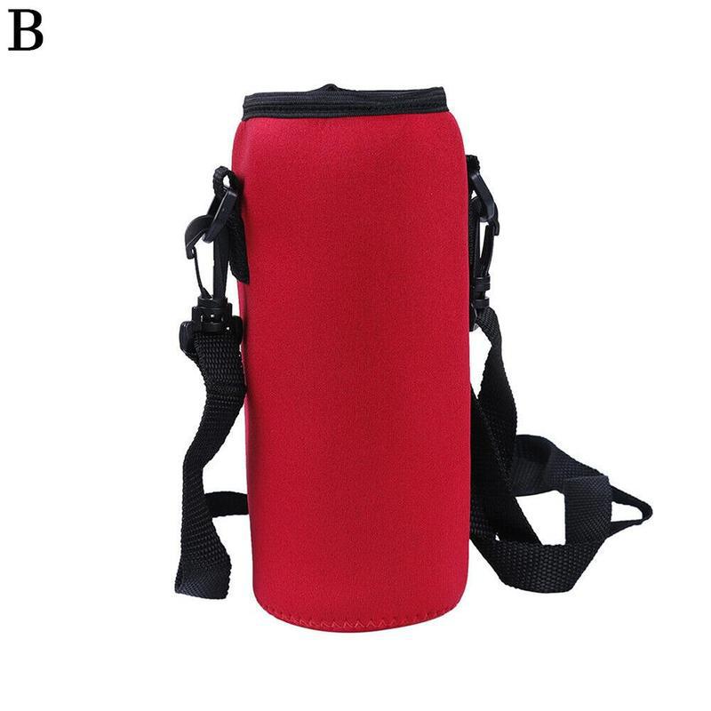 all'aperto 1000ml di sport Bollitore Tazza impostato Portatile di indietro-Montato Bollitore neoprene Tazza Tazza impostato Borsa impostato K4Z1: rosso