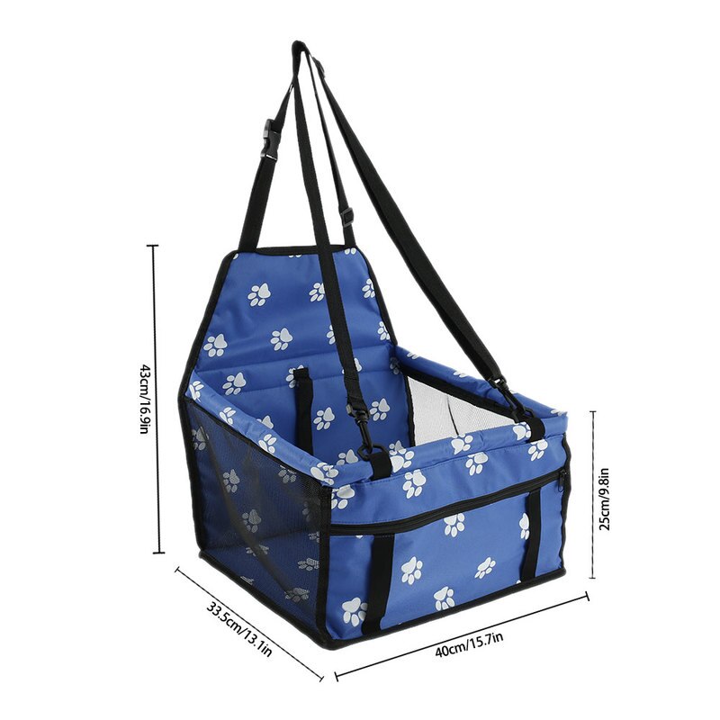 Folding Dog Carrier Kennel Seat Booster Pets Travel Protector Dog Car Seat Cover Basket with Mesh Hanging Bag for Puppy Cats