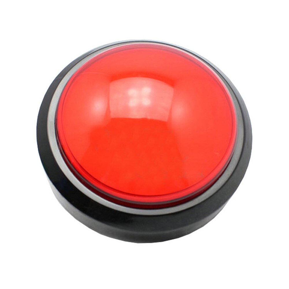 Botón para proyectos de juego con forma de cúpula con pulsador para Arcade, luz LED de 100mm, 5 colores disponibles.: Rojo