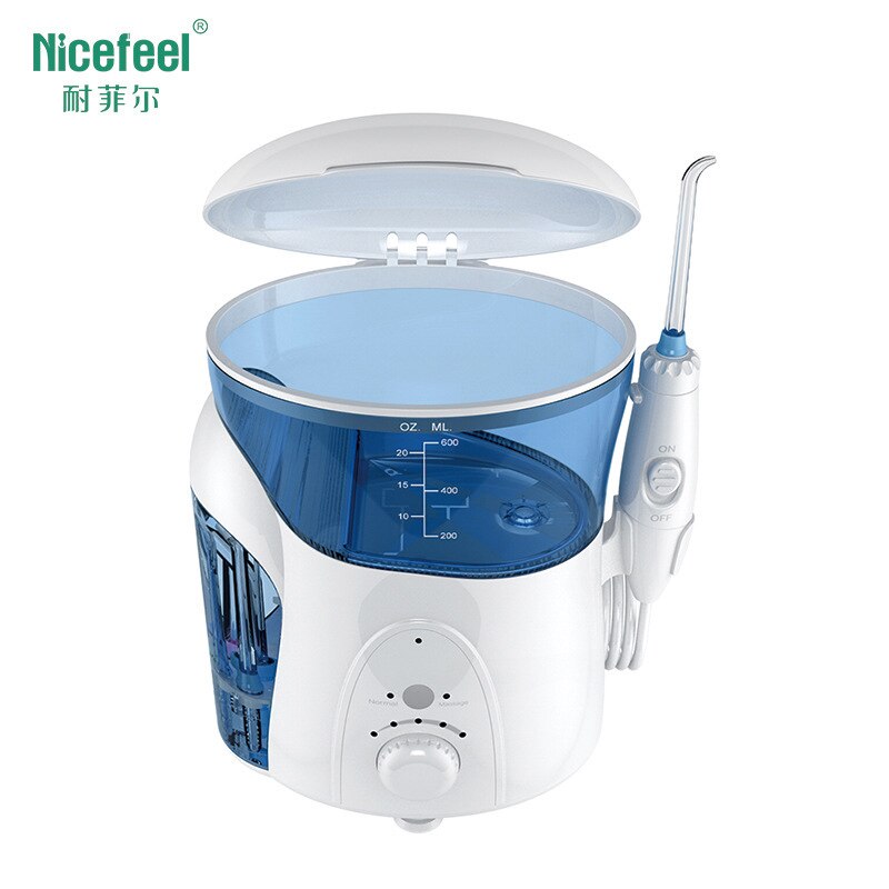 Nicefeel Water Flosser Elektrische Aanrecht Monddouche 600Ml Met 7 Tips Voor Bretels Bruggen Care Eu Plug
