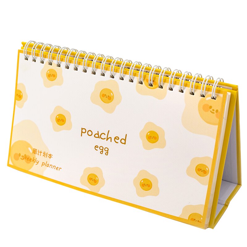 Leuke Student Bureau Cartoon Tijd Organizer Pad Briefpapier Maandelijkse Wekelijkse Dagelijkse Planner Lijst Memo Pad Note Pad Spoel Notebook