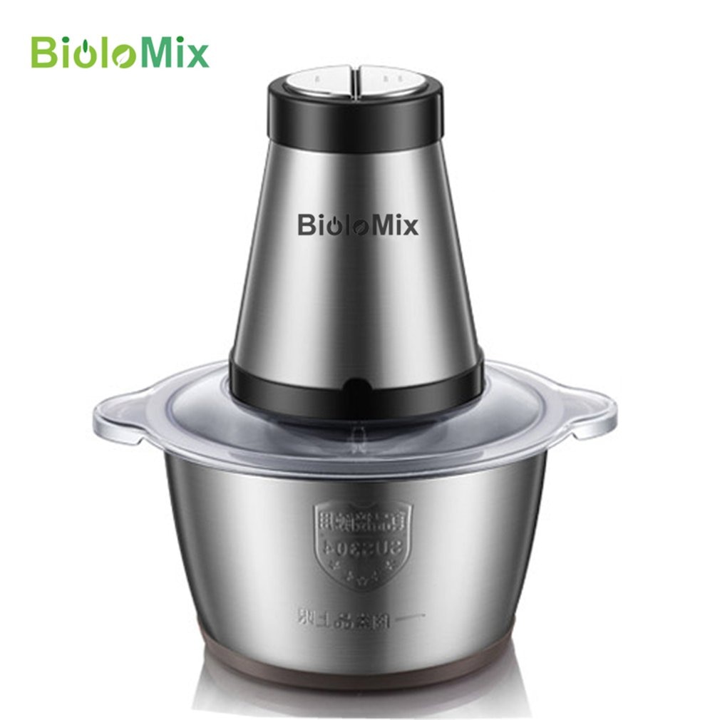 2 Speeds 500W 2L Large Capacity Chopper Meat Grinder Household Mincer Food Processor With Stainless Steel Bowl