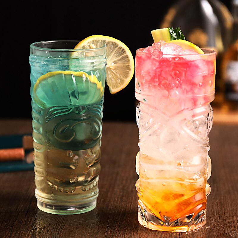 Verre de Bar grimace en verre épais pour cocktail, verre de totem, verre , jus de boisson, verre