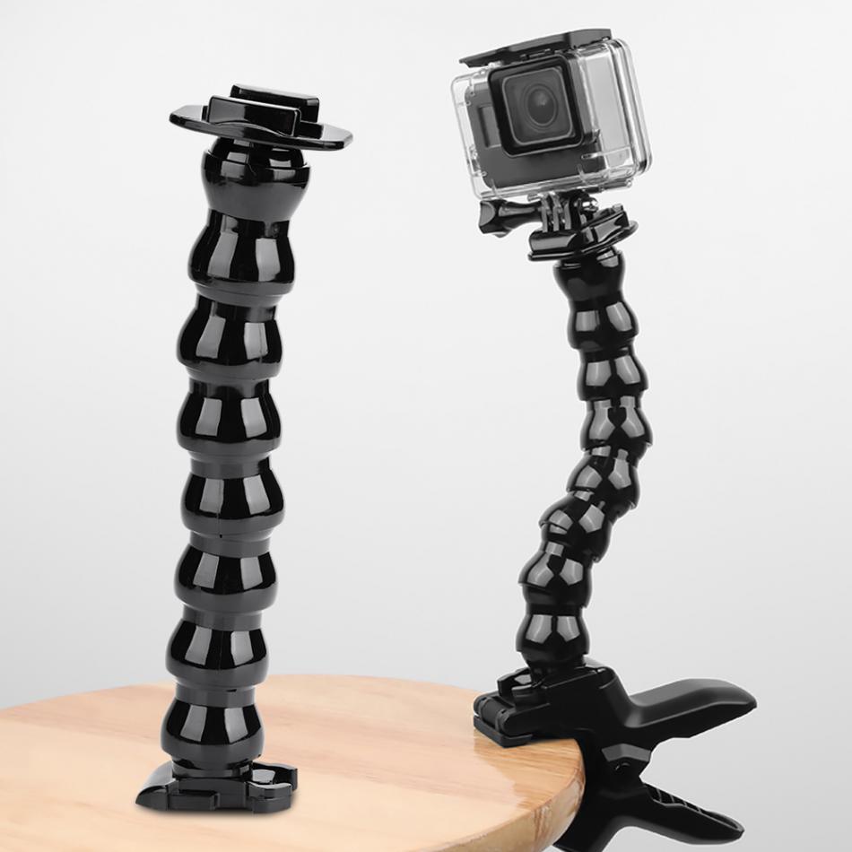 Caméra d&#39;action multifonction avec bras de serrage Flexible, adaptateur de montage pour GoPro Hero 8/7/6/5/4/3/2/1