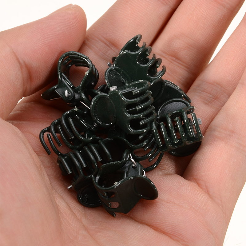 100 stk 1.5cm plastplante fikse klips orkide plante klips stamme vintreet støtte grønnsaker gård blomster frukt bundet hageverktøy