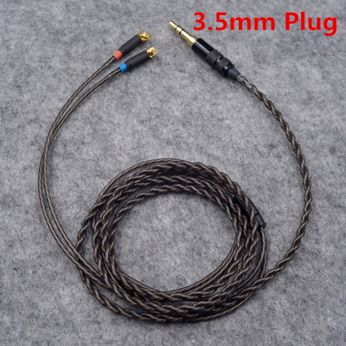2.5mm/3.5mm stik 1.2m iltfri kobber forsølvede hovedtelefonkabler mmcx hifi balancekabel til  f7200 f4100 f3100 er4sr er4xr: Mørkegrå